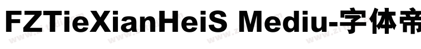 FZTieXianHeiS Mediu字体转换
